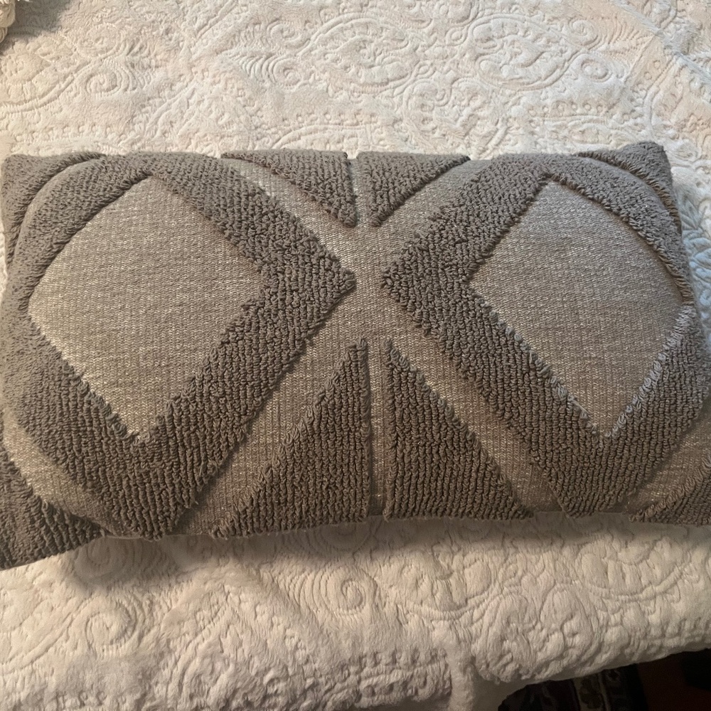 Creative Co-op Gray Throw Pillow